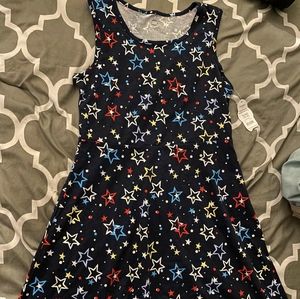 Star navy blue dress